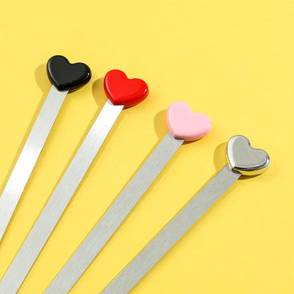 Marcapáginas de acero inoxidable con punta de corazón