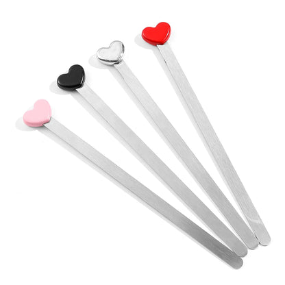 Marcapáginas de acero inoxidable con punta de corazón
